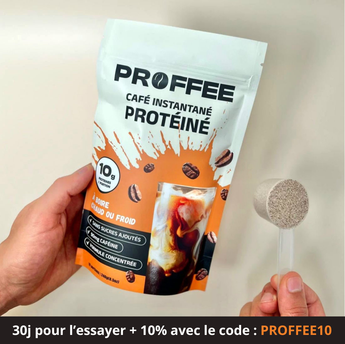 Café instantané protéiné