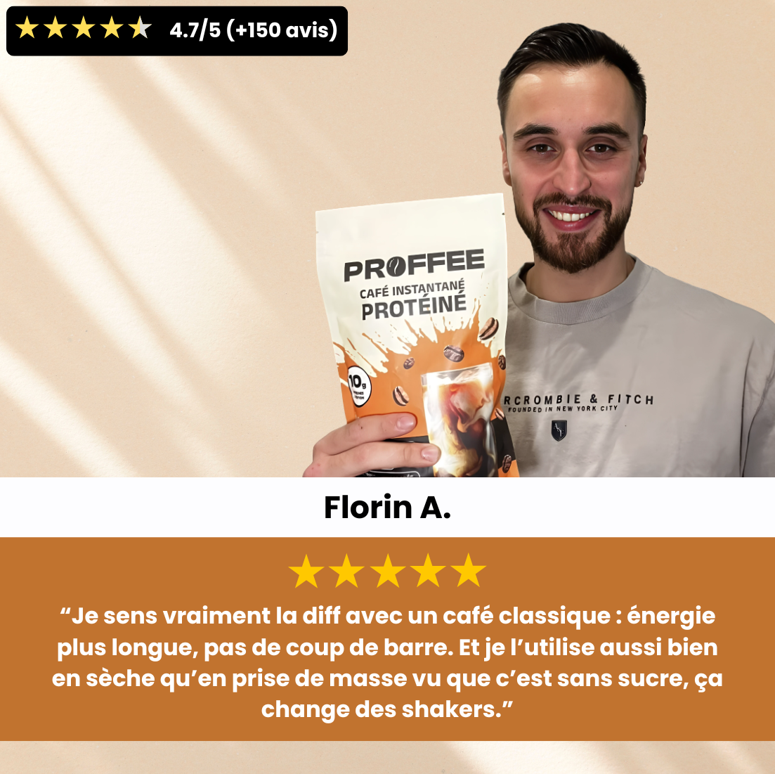 Café instantané protéiné