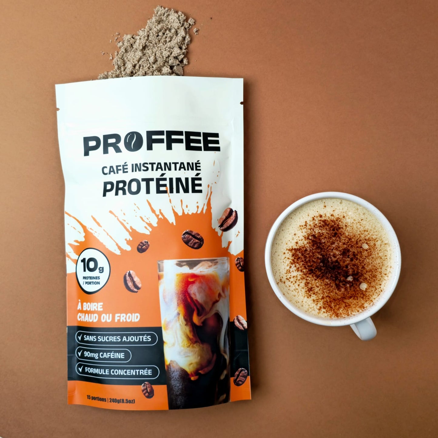 Café instantané protéiné
