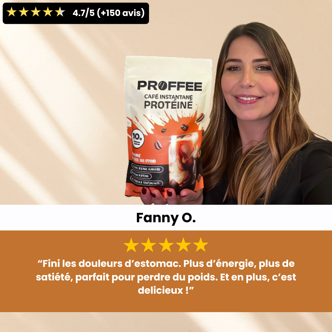 Café instantané protéiné